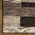 12' Black Brown And Beige Patchwork Runner Rug